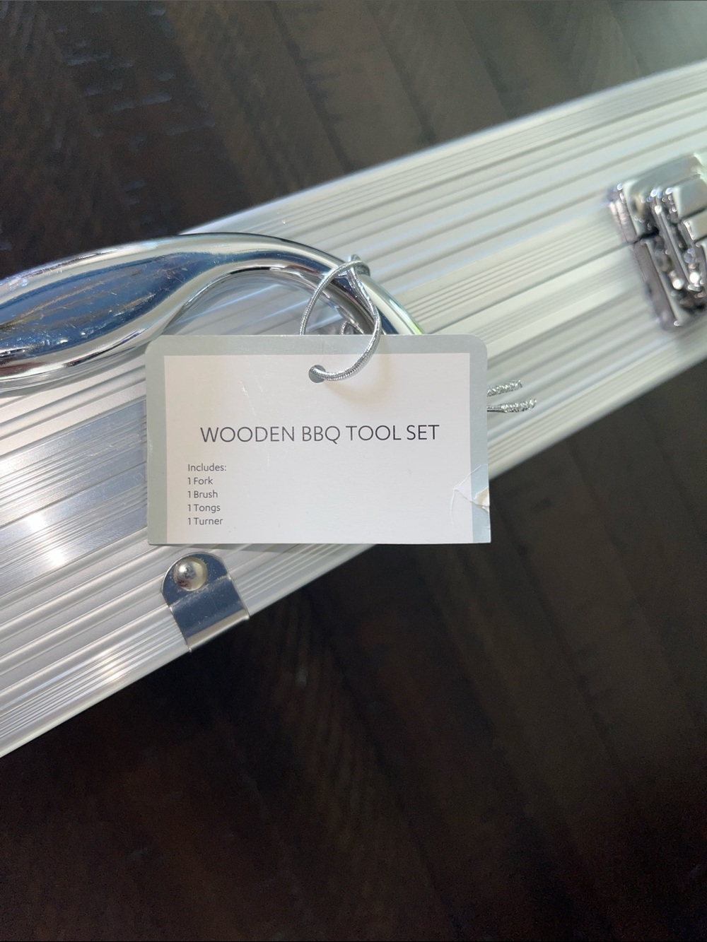 Bistro BBQ Wood Handle Tool Set in Case NWT unused - Picture 5 of 5